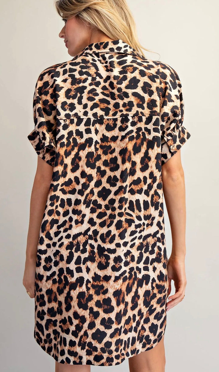 Leopard Shirt Dress