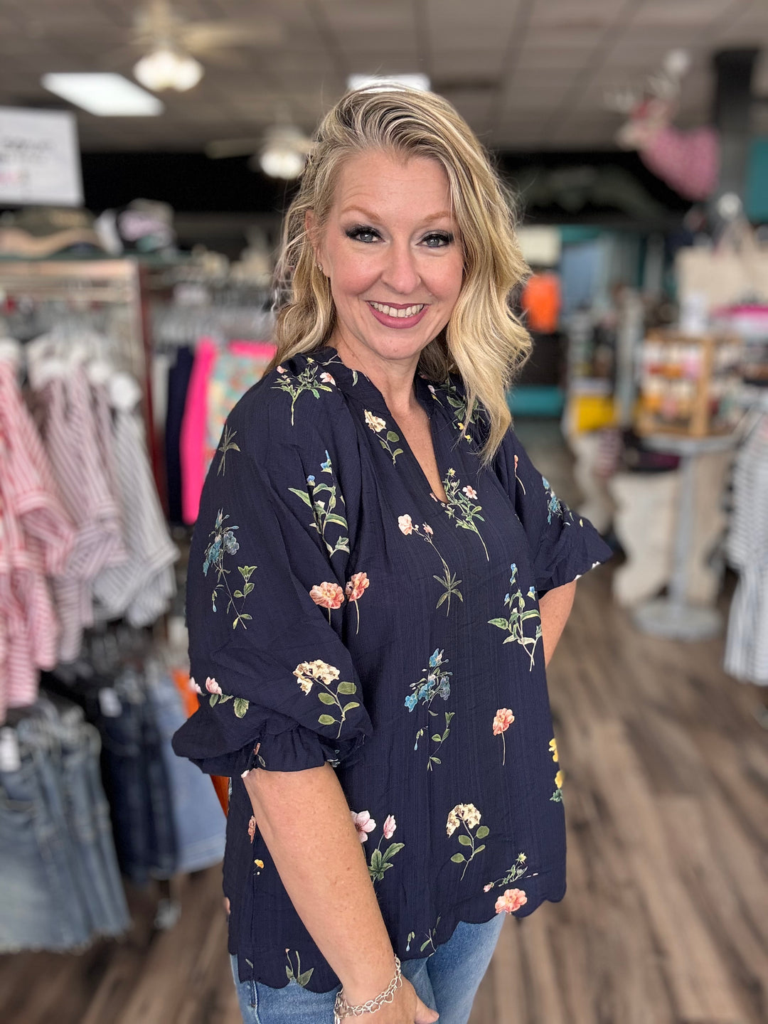 Midnight Meadow Blouse