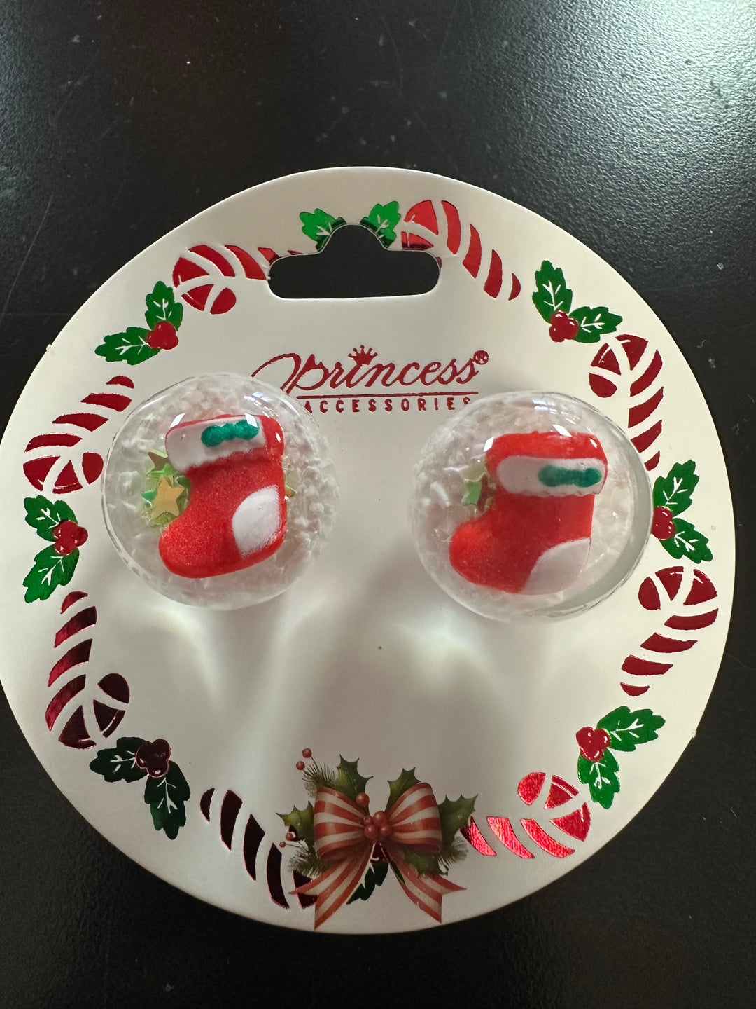 Snow globe Christmas Earrings