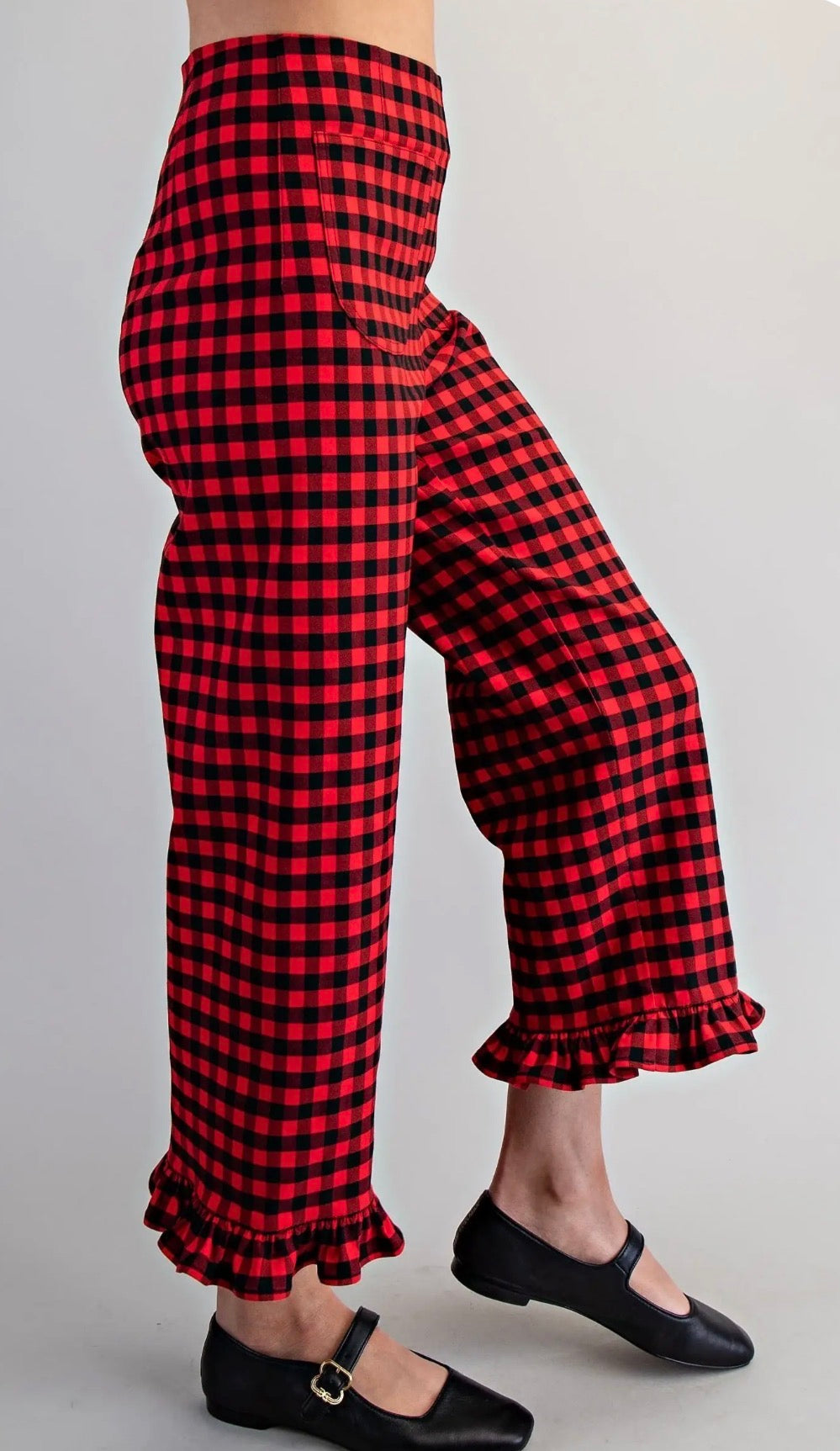 Buffalo Check Ruffled Pants