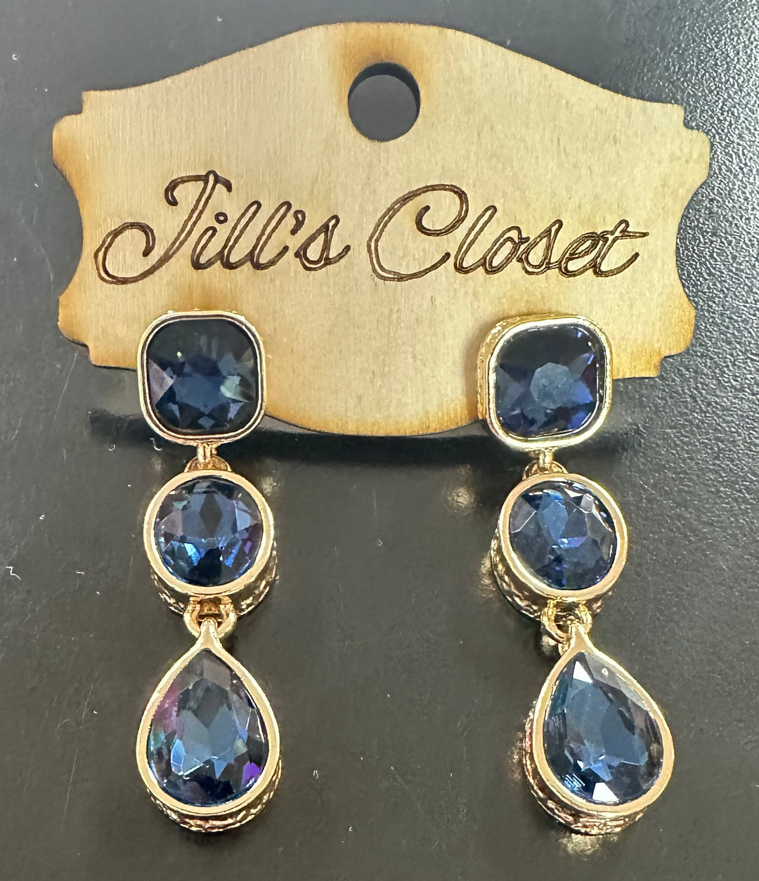Triple stone Bling Earrings