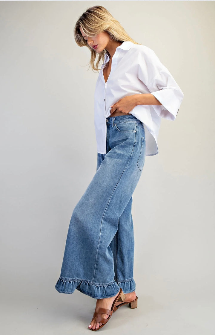 Ruffle Me Denim Pants