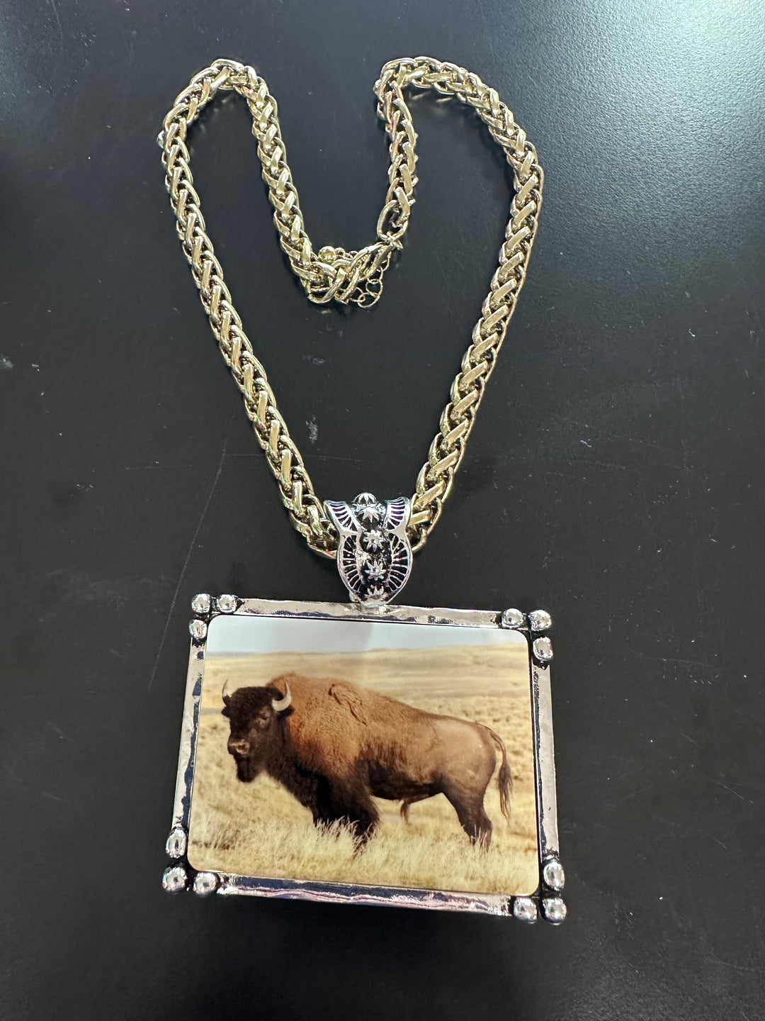 Western Photo Plaque Necklace