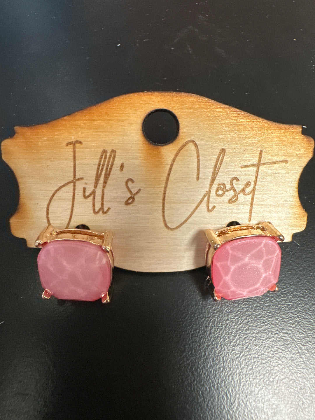 Lg Square Stud Earrings