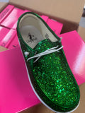 Green glitter corkys