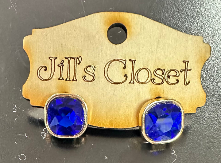 Square Stud Bling Earrings