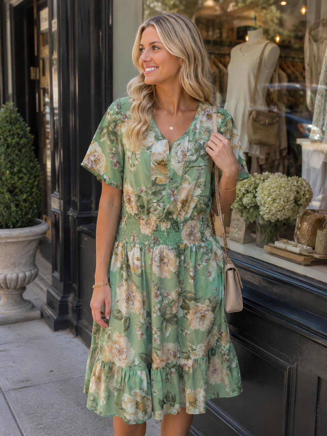 Jennifer’s Floral Dress