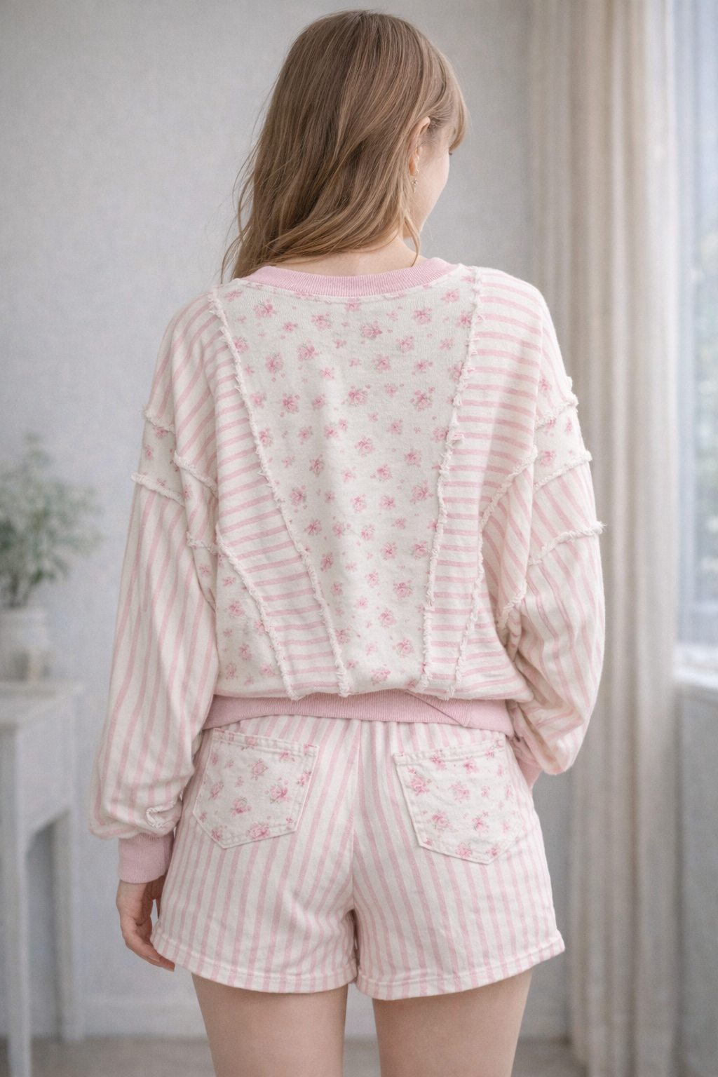 Pink Floral Shorts