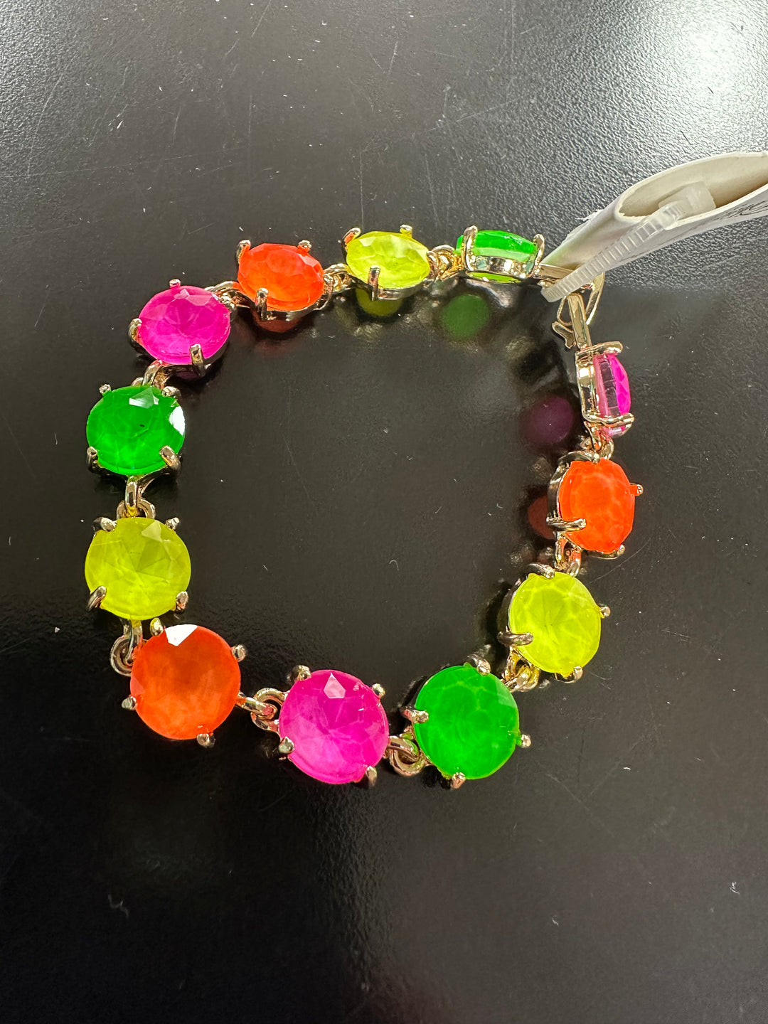 Sherbet Faceted Glass Bracelet