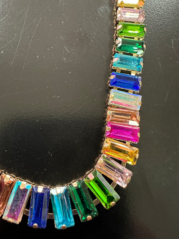 Rainbow Crystal Necklace Set