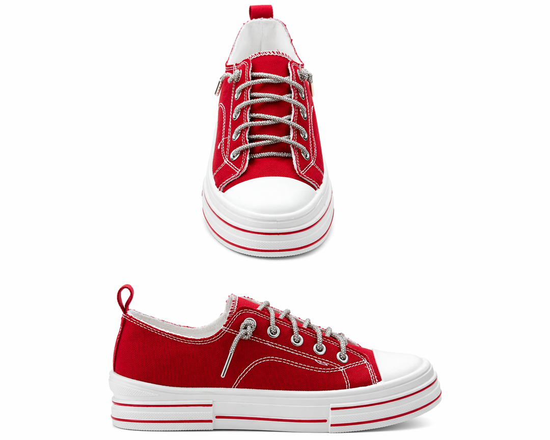 Red Sparkle Aman shoes