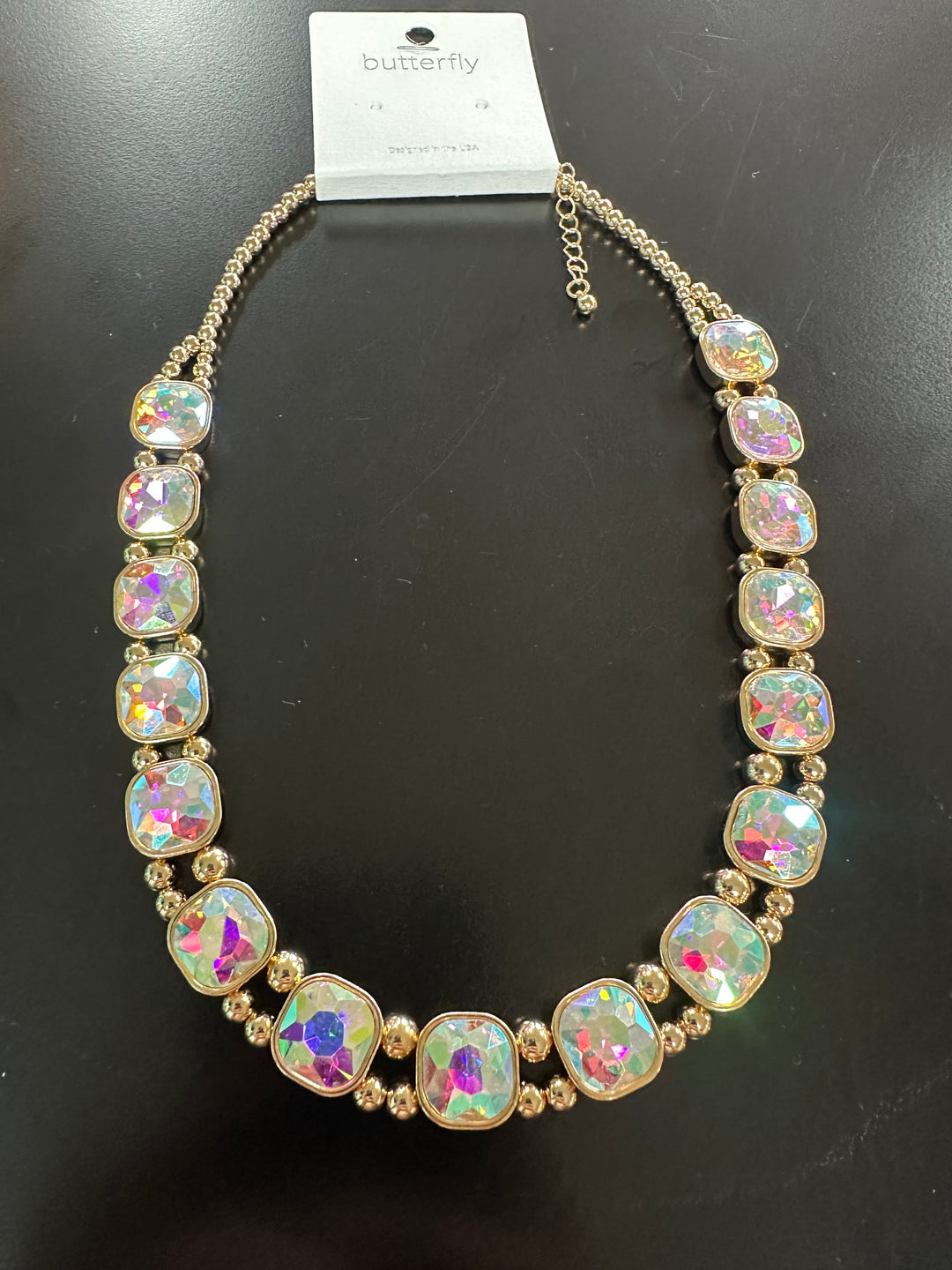 Extra Bling Faceted Stone Necklace