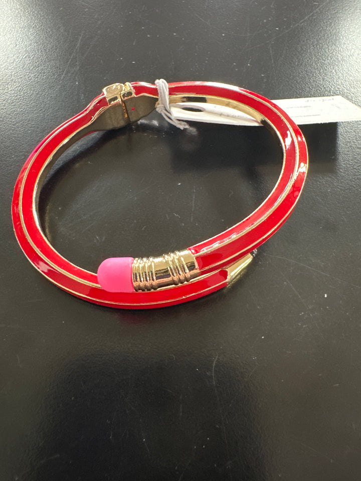 Teacher Pencil Bangle Bracelet