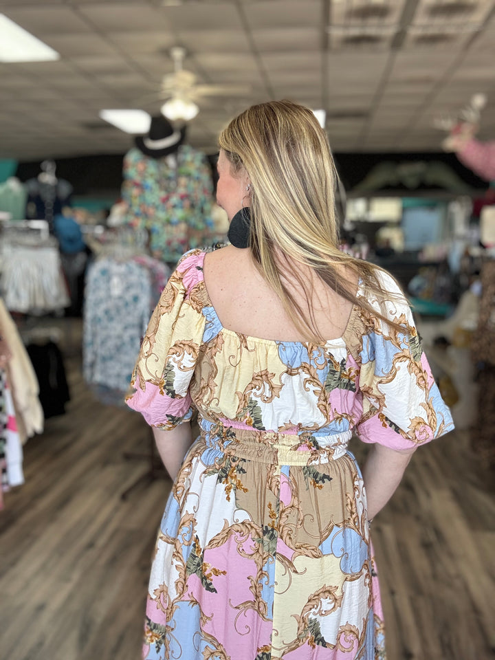 Royal looks maxi dress
