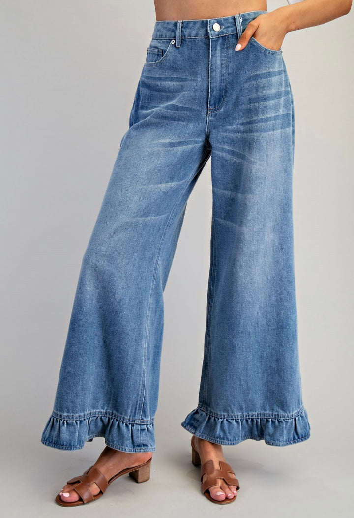 Ruffle Me Denim Pants