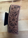 Leather hair clips