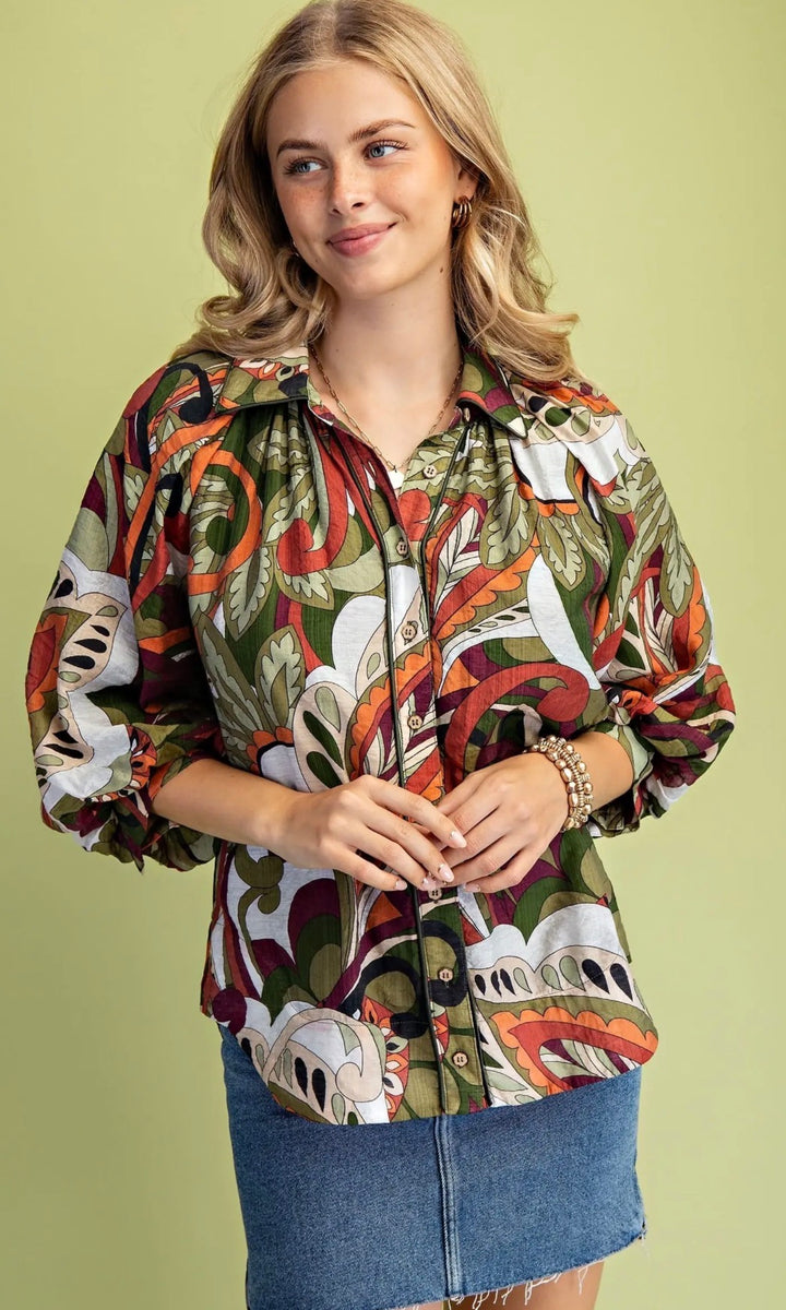 Olive Grove Blouse