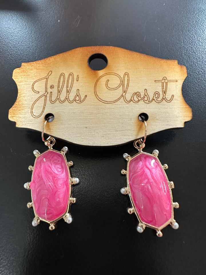 Marbled Drop Earrings
