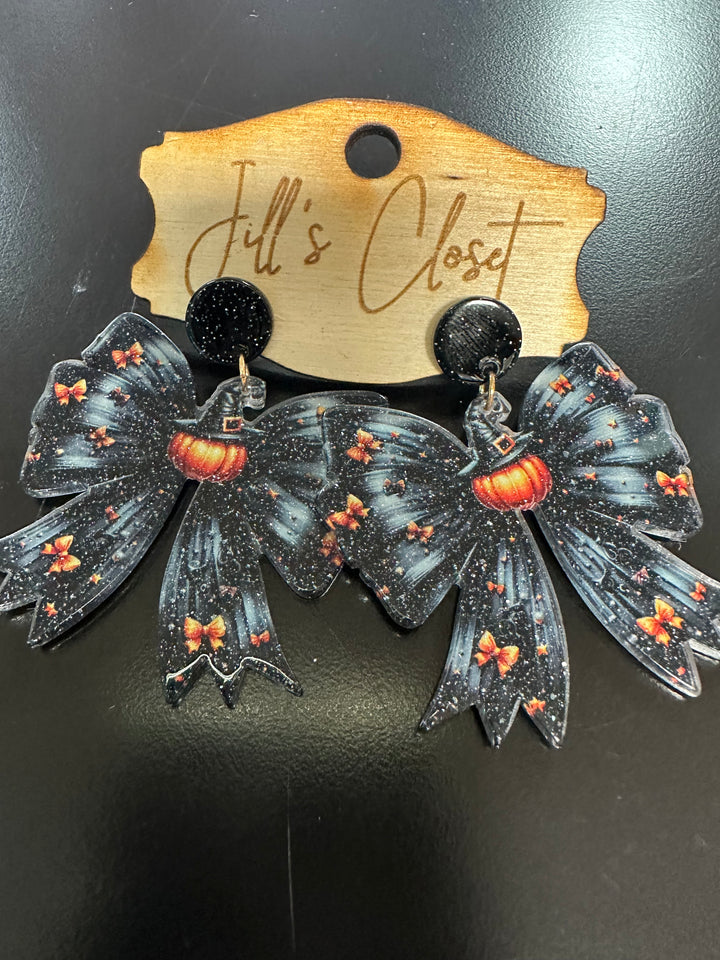 Halloween Bow Earrings