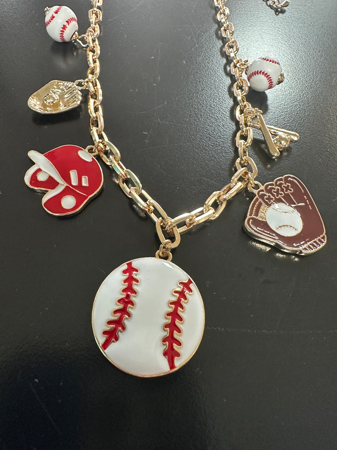 Baseball Charm Necklace