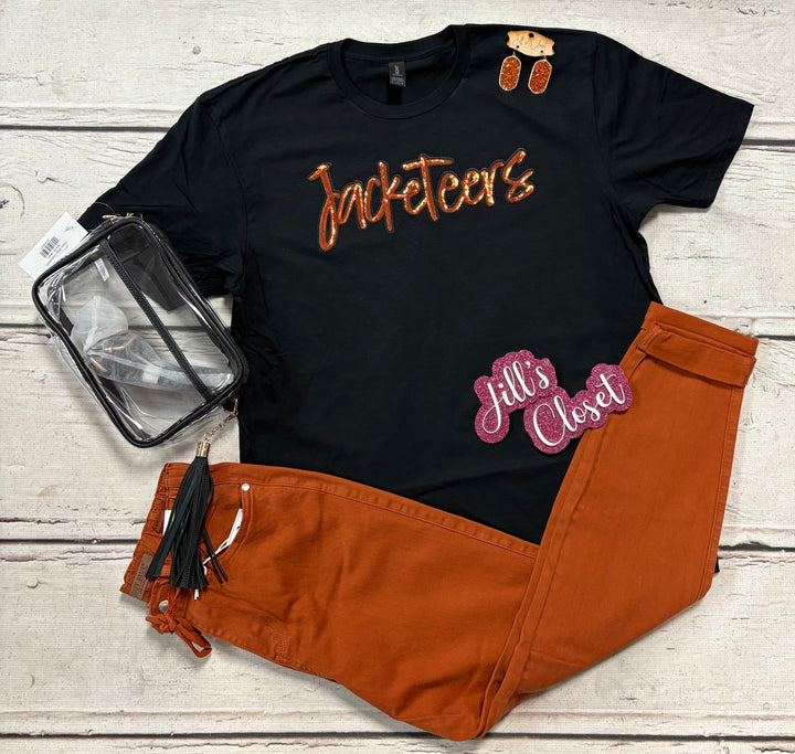 Sequin Script Dance Team Logo Tee
