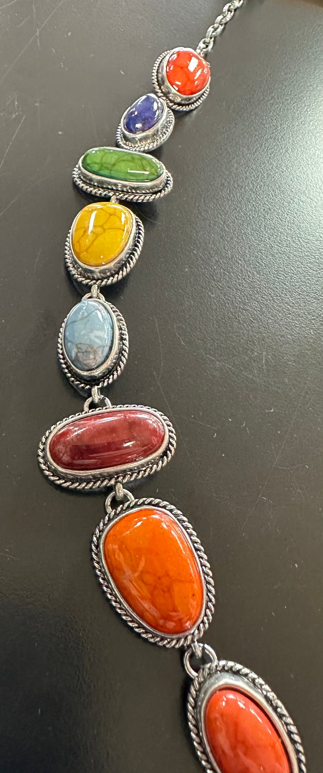 Multi-Color Western Lariat Necklace set