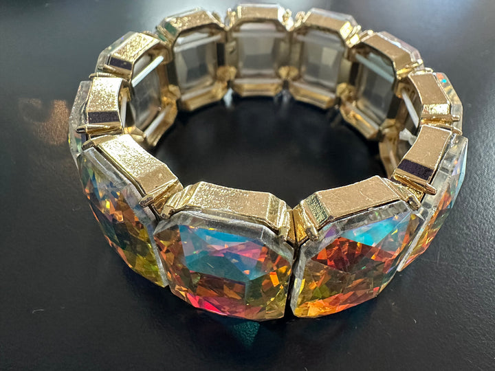 Lg. stone faceted Crystal Bracelets