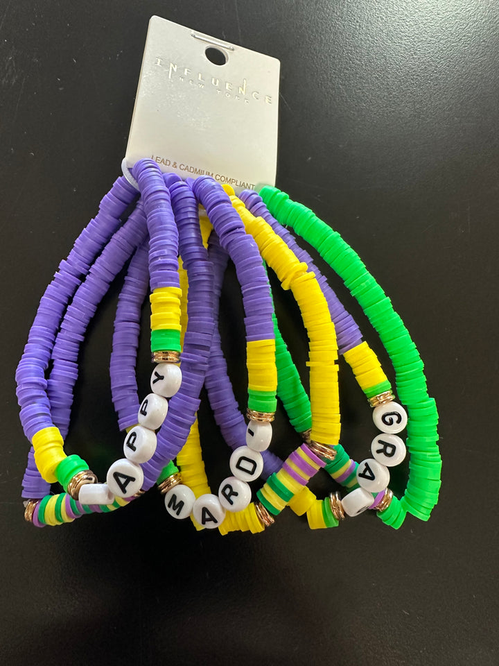 Mardi Gras Bracelet Stack