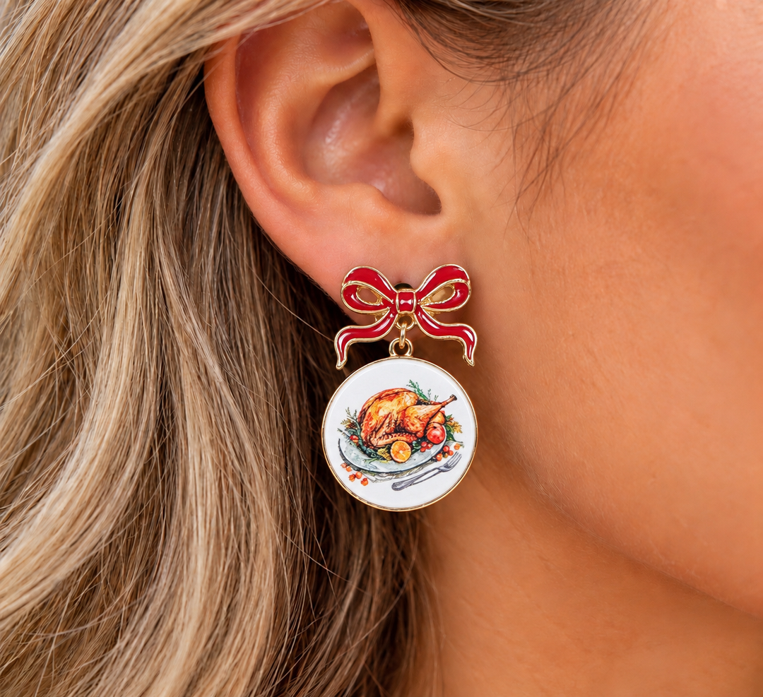 Thanksgiving Bow Earrings