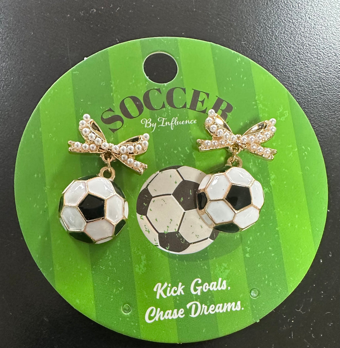 Soccer earrings