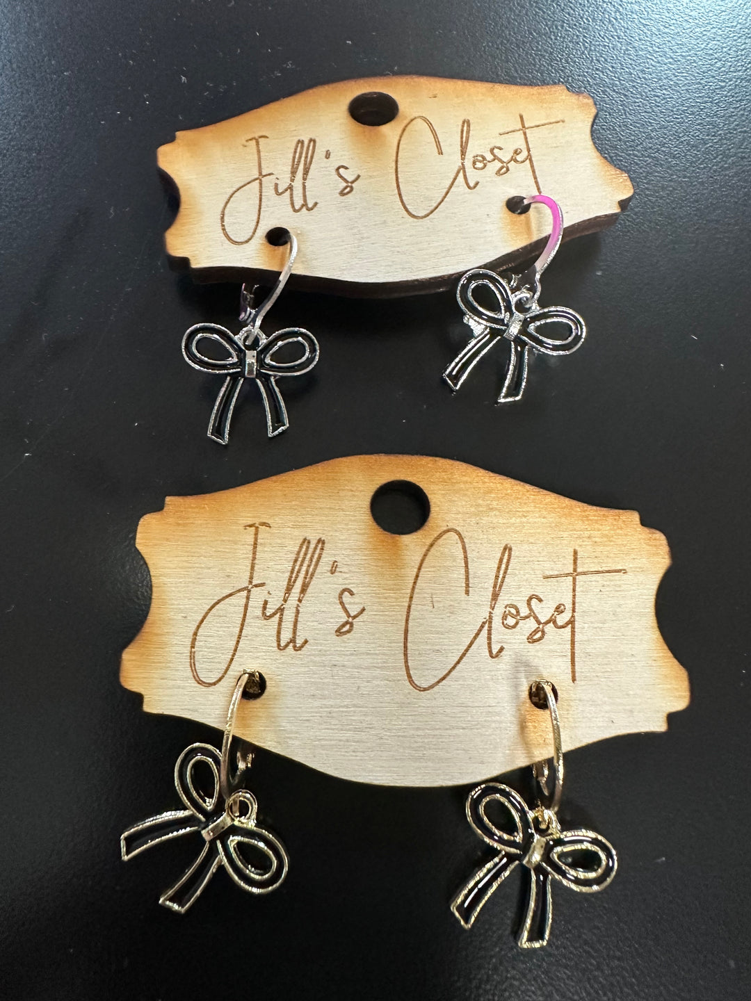 Bow Hoop Earrings
