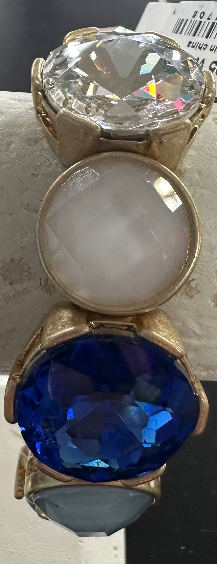 Lg. faceted Rd. stone Bracelets