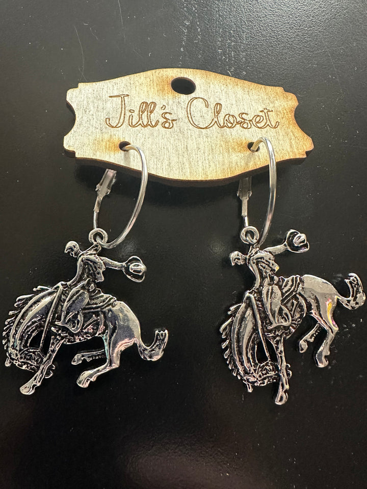 Rodeo Events Hoop Earrings