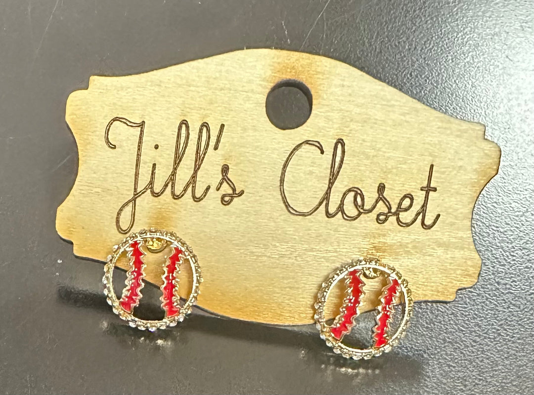 Baseball Stud Earrings