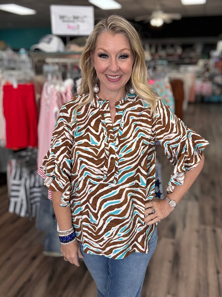 Coastal Wild Side Blouse