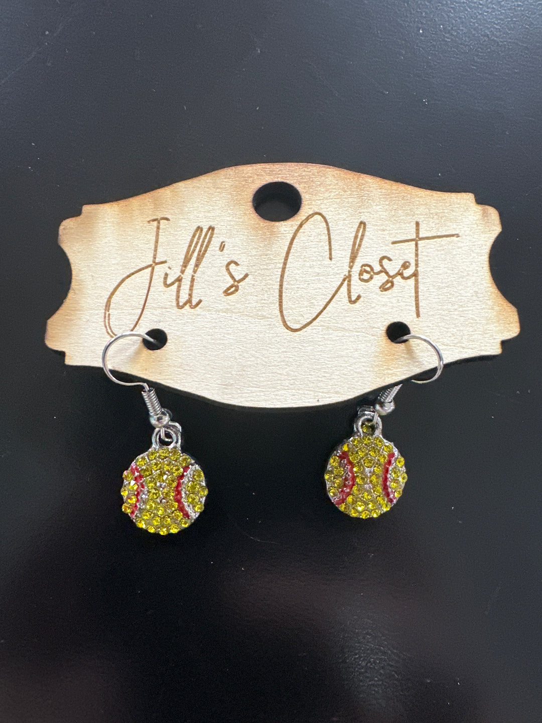 Baseball or Softball Bling Earrings