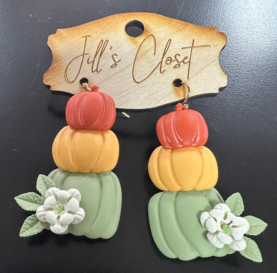 Stacked Pumpkin Earrings