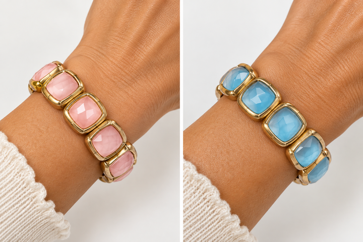 Faceted Matte Stone Bracelets