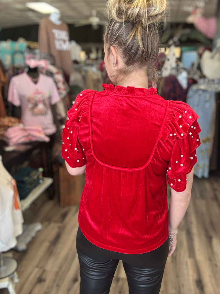 Red Velvet Delight Blouse