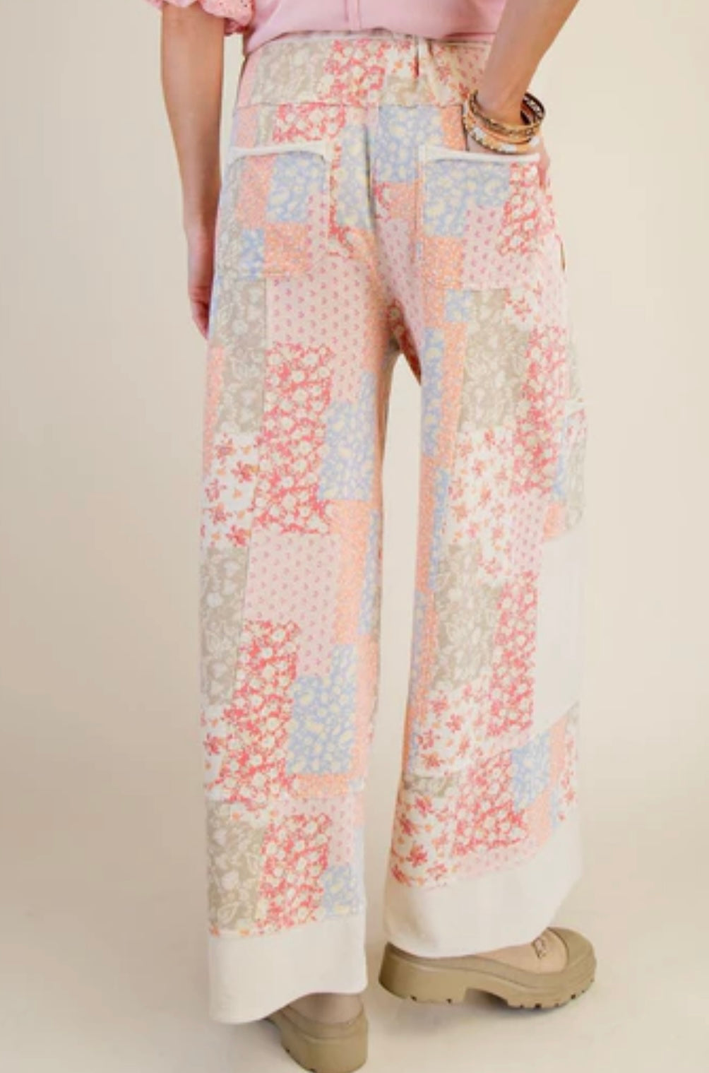 Patchwork mineral pants