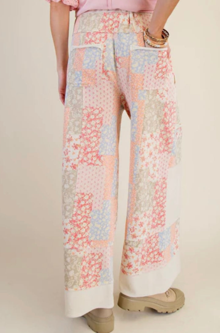 Patchwork mineral pants