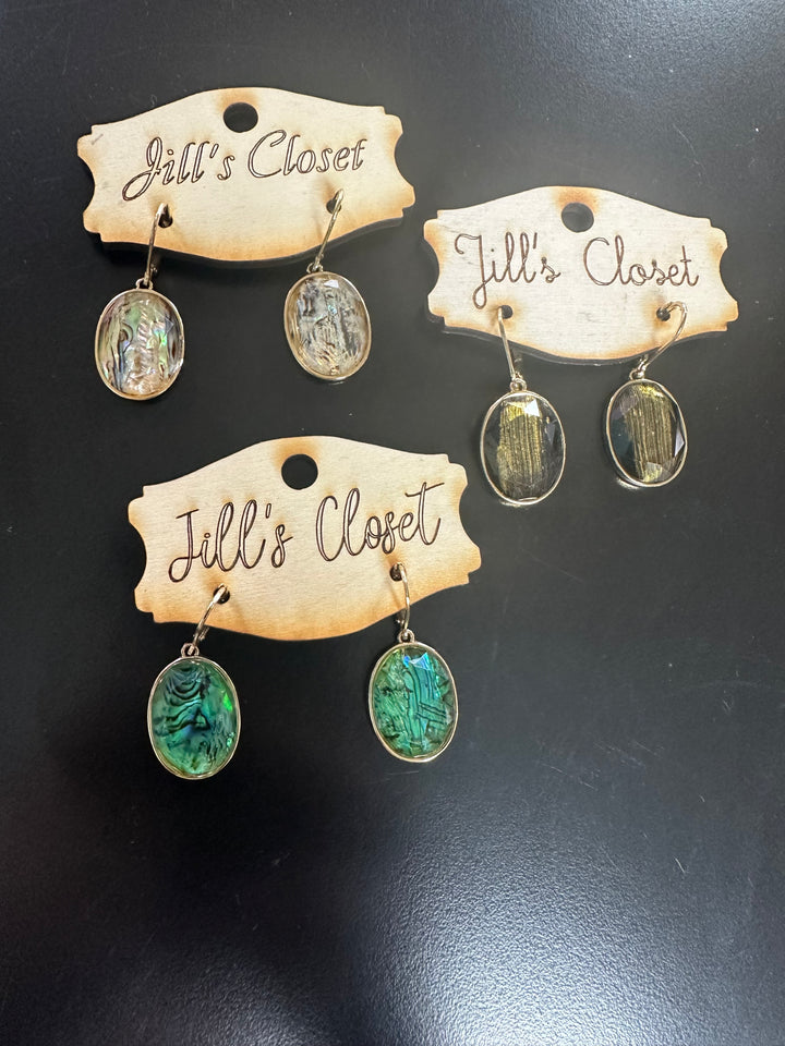 Abalone Look Earrings