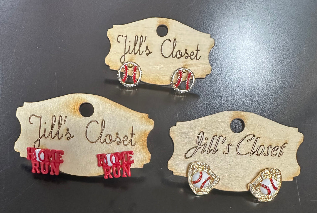 Baseball Stud Earrings