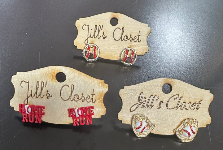 Baseball Stud Earrings