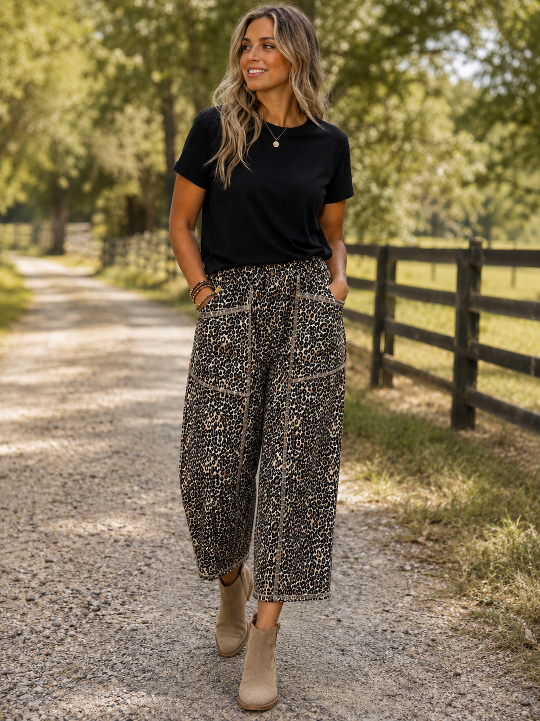 Kristi’s Leopard French Terry Pants