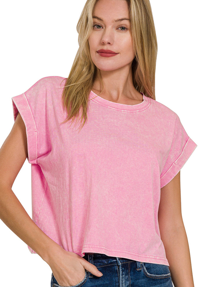 Avas Acid Wash Crop top