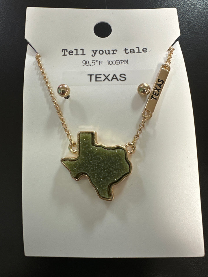 Texas necklace & Earrings Set