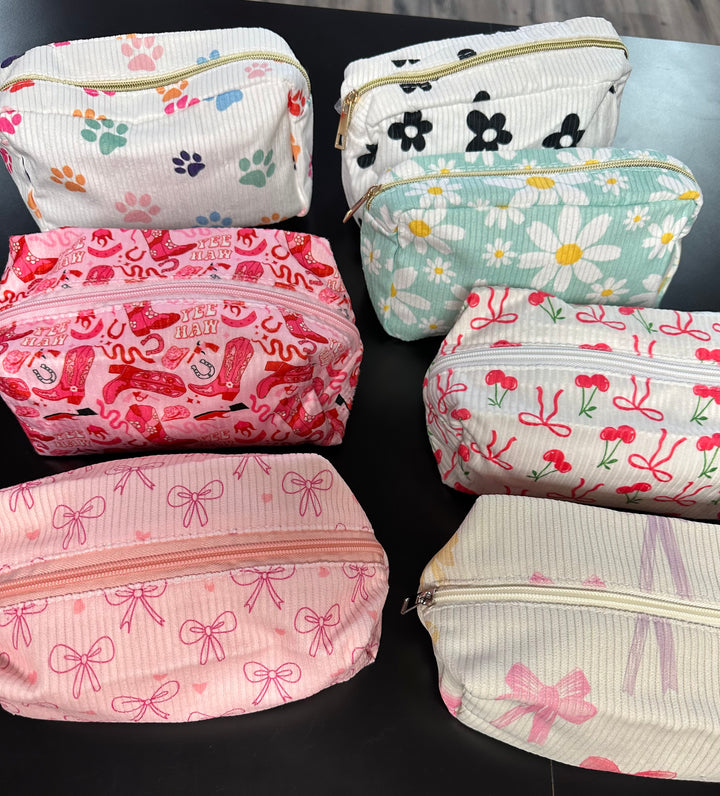 Printed Cloth Make up Bag