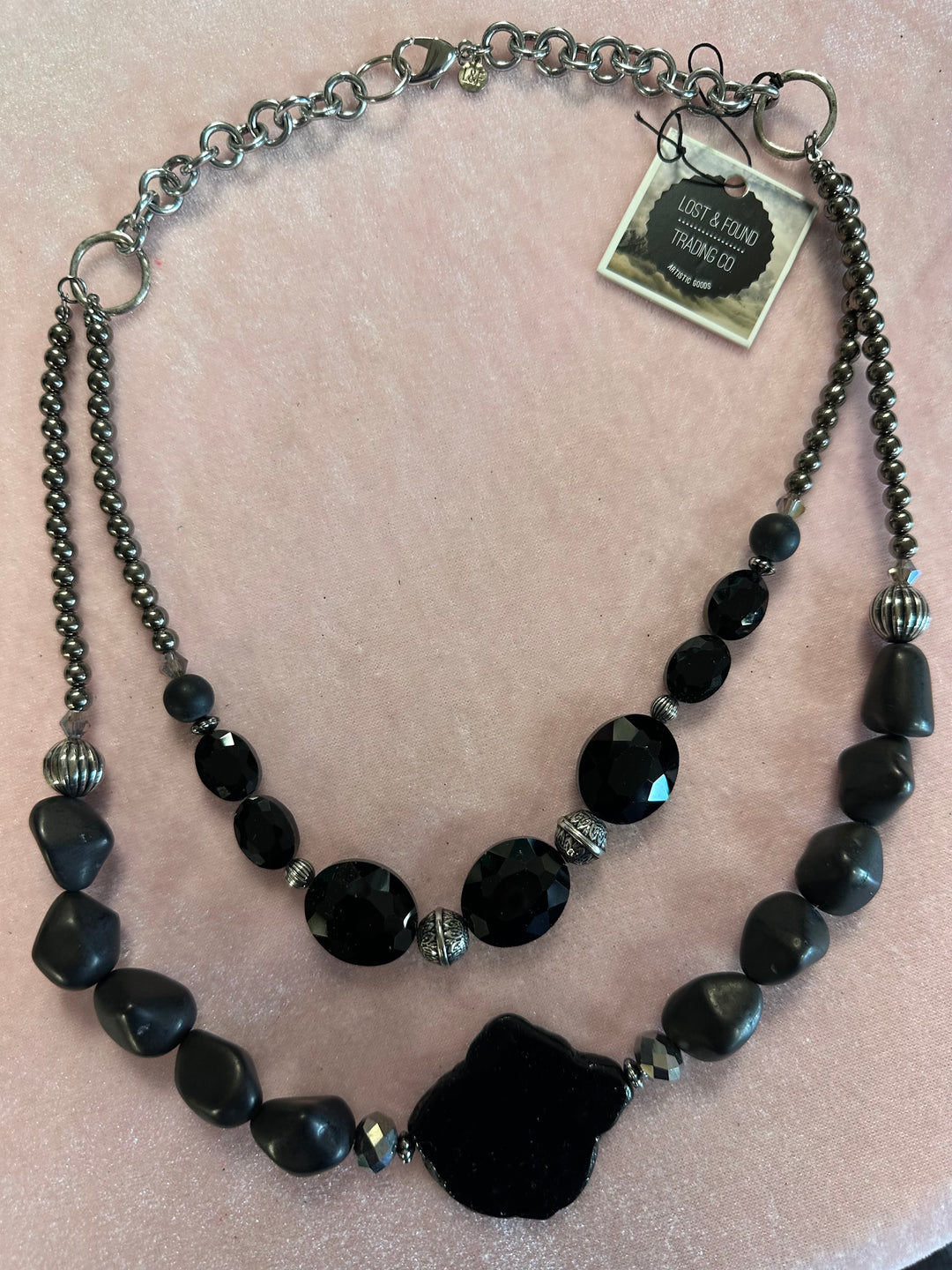 Black Beaded Necklace
