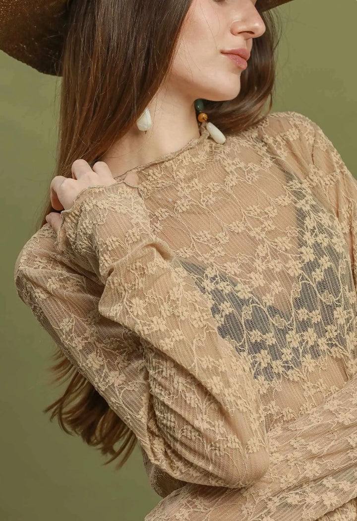 Audrey’s Lace Mesh Top